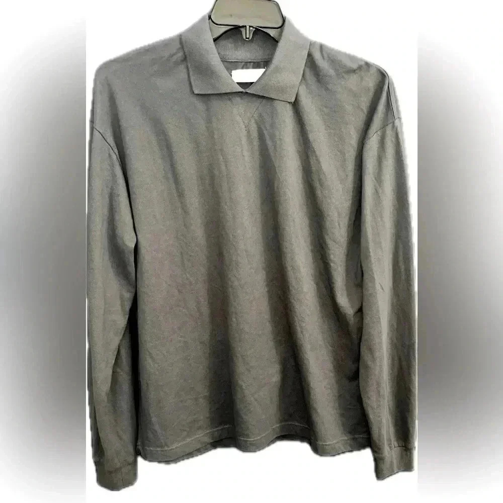 Men’s oversized small standard/cloth gray long sleeve shirt